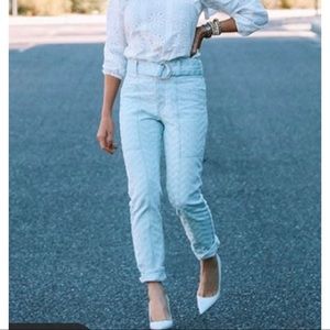 Happy X Nature ultra high waisted  seamed jeans